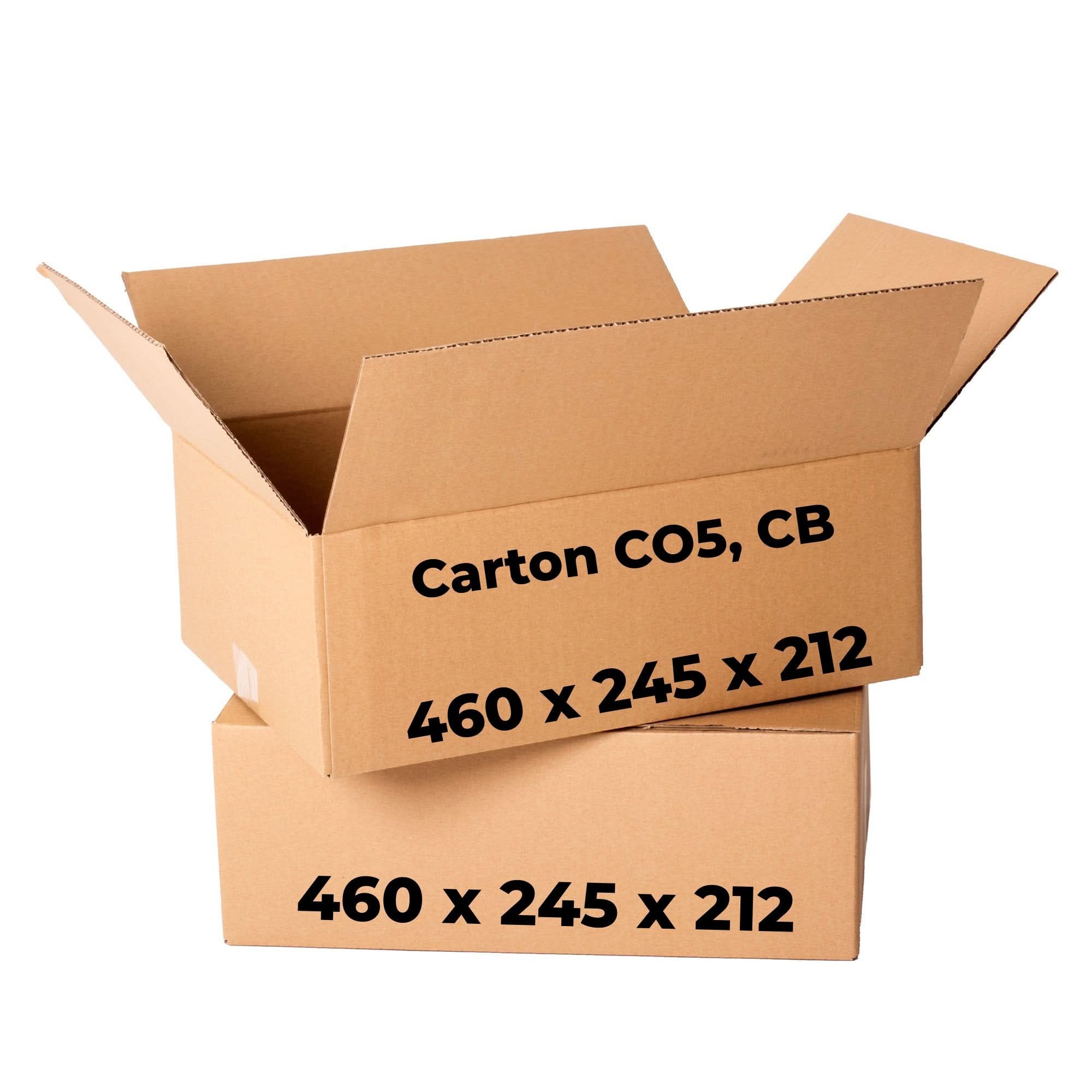 Juego de 20 cajas de cartón CO5, CB, 460 x 245 x 212 Cajas de embalaje Nati Shop