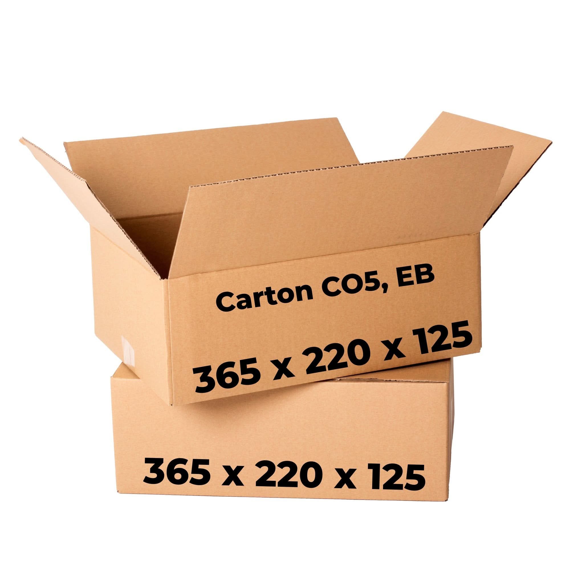 Juego de 20 cajas de cartón CO5, EB, 365 x 220 x 125 Cajas de embalaje Nati Shop