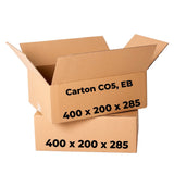 Juego de 20 cajas de cartón CO5, EB, 400 x 200 x 285 Cajas de embalaje Nati Shop