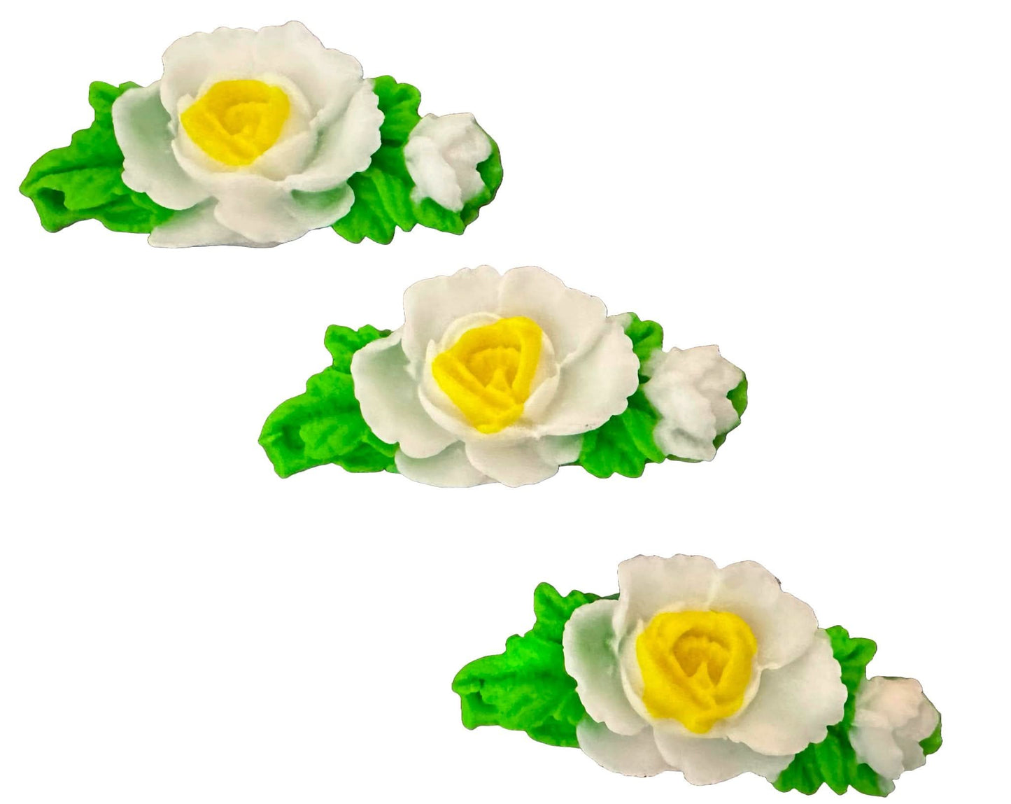 Set de 3 decoraciones de azúcar comestible, rosas Decoraciones de Sugar Paste Nati Shop