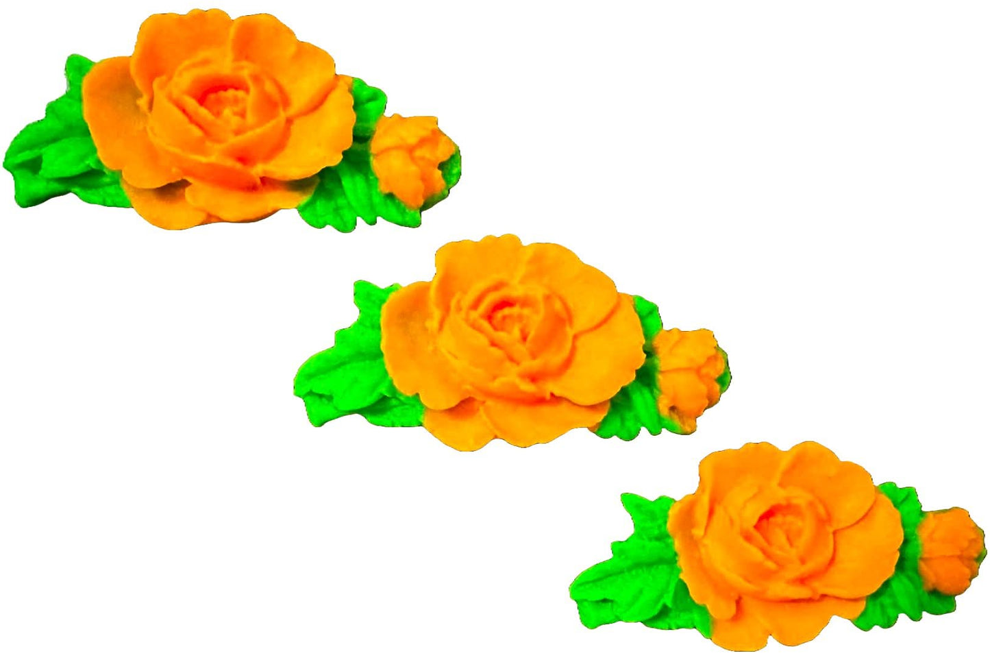 Set de 3 decoraciones de azúcar comestible, rosas Decoraciones de Sugar Paste Nati Shop