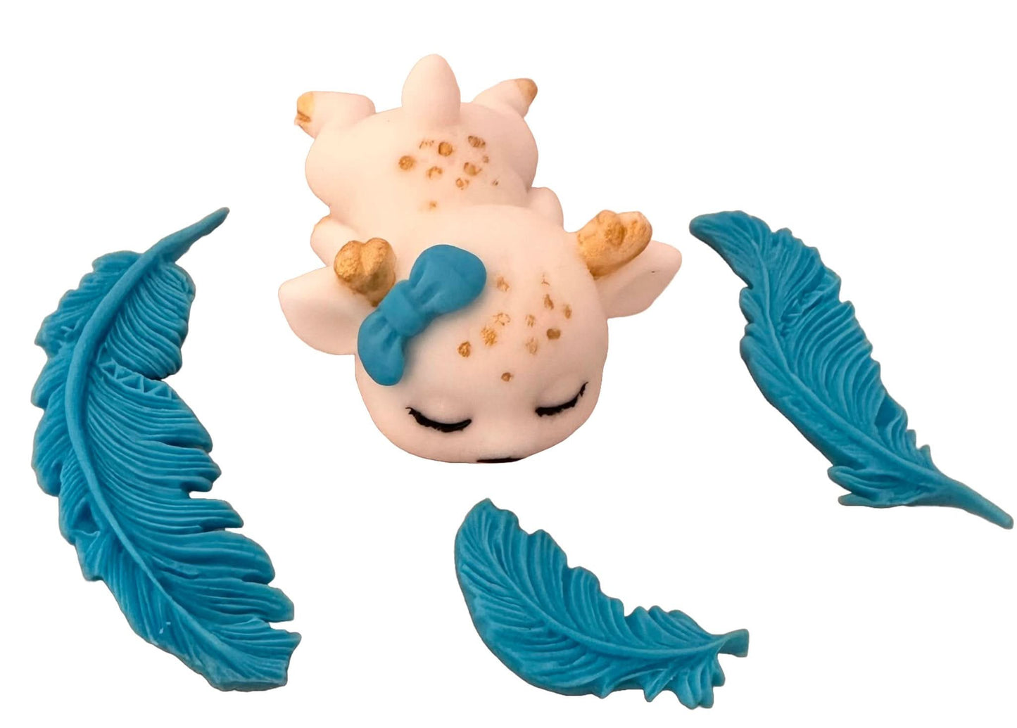 Juego de 4 decoraciones de azúcar comestible, Decoraciones Fawn de Sugar Paste Nati Shop