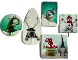 Set de 5 adornos de azúcar comestible, Navidad Nati Shop
