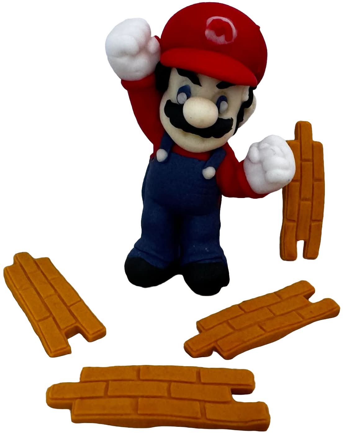 Set de 6 decoraciones de azúcar comestible, Decoraciones de pasta de azúcar Super Mario Nati Shop