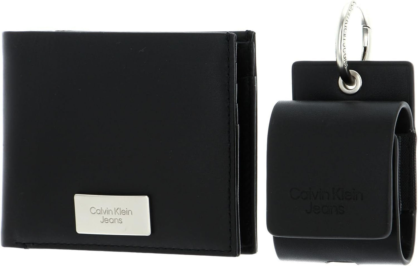 Calvin Klein Jeans Set de regalo para hombre con billetera plegable y estuche para AirPods, negro (negro), billetera para hombre de talla única Naty Shop Default Title