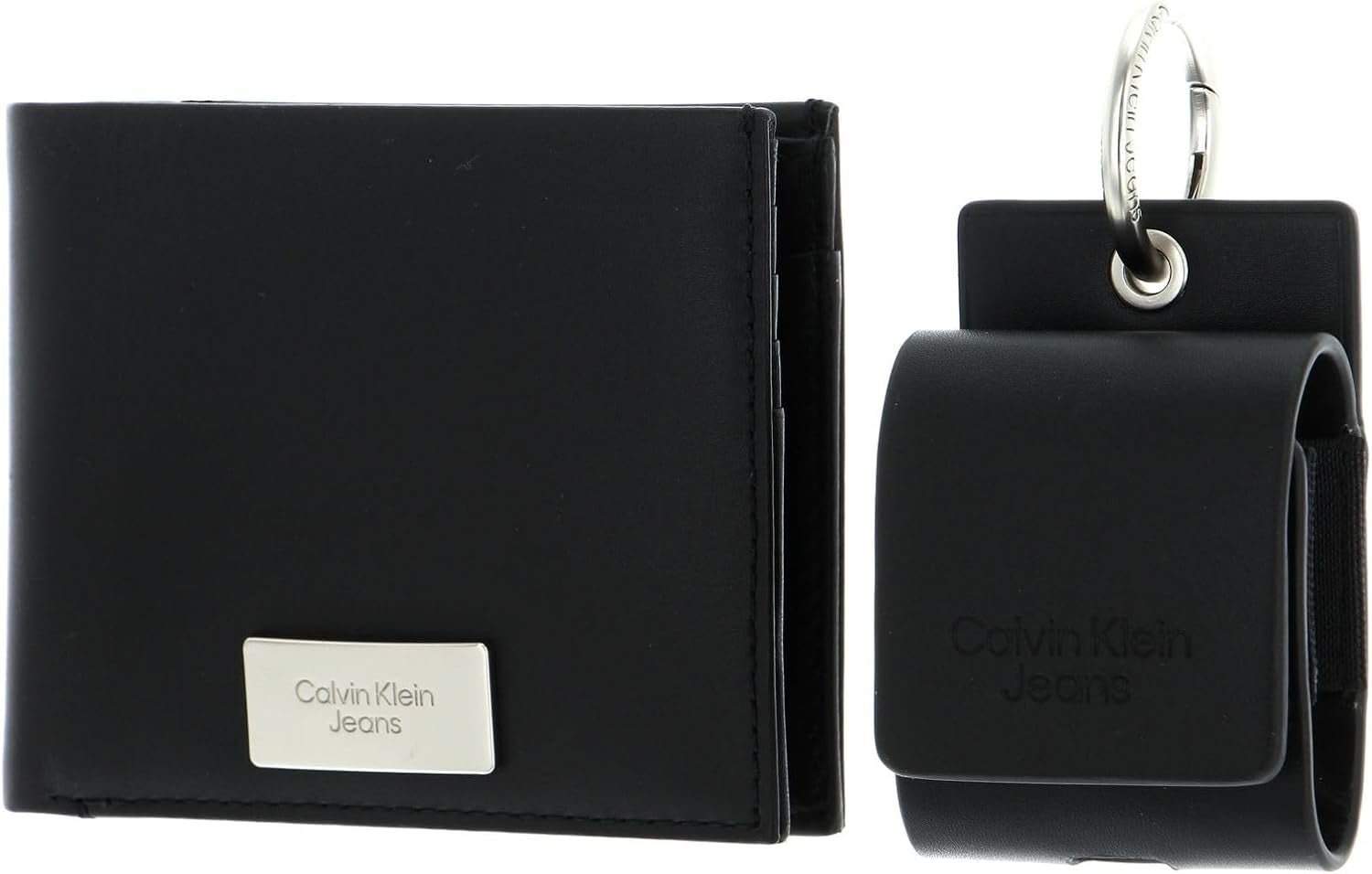 Calvin Klein Jeans Set de regalo para hombre con billetera plegable y estuche para AirPods, negro (negro), billetera para hombre de talla única Naty Shop Default Title