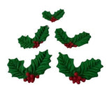 Set de adornos comestibles de azúcar, Nochebuena, Leona Decoraciones en pasta de azúcar Nati Shop