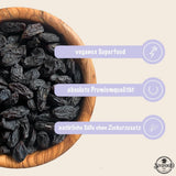 SIVIFOOD pasas negras jumbo 300g - pasas negras grandes y deliciosas uvas afrutadas dulces secadas naturalmente de primera calidad sin azufre sin azúcar sin azúcar sin aceite Aditivos Kishmish Productos deshidratados Naty Shop