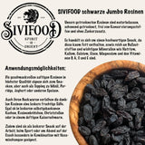 SIVIFOOD pasas negras jumbo 300g - pasas negras grandes y deliciosas uvas afrutadas dulces secadas naturalmente de primera calidad sin azufre sin azúcar sin azúcar sin aceite Aditivos Kishmish Productos deshidratados Naty Shop