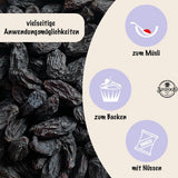 SIVIFOOD pasas negras jumbo 300g - pasas negras grandes y deliciosas uvas afrutadas dulces secadas naturalmente de primera calidad sin azufre sin azúcar sin azúcar sin aceite Aditivos Kishmish Productos deshidratados Naty Shop