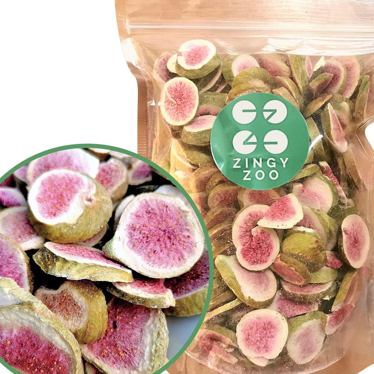 Higos liofilizados Higos secos 100% naturales | Sin azúcares añadidos Dulces liofilizados saludables | Frutas liofilizadas Higos liofilizados | ZingyZoo (100g) Productos deshidratados Naty Shop 500G