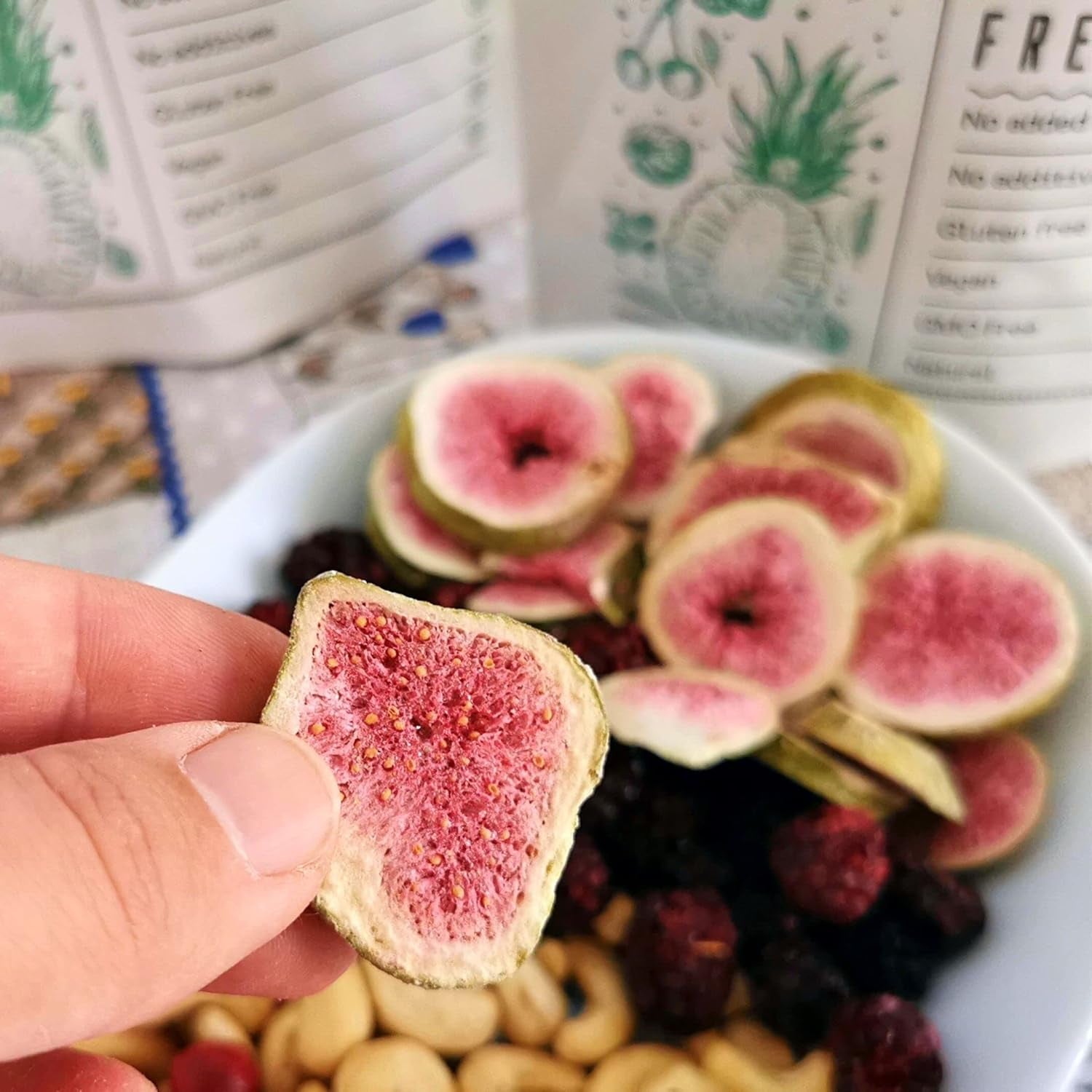 Higos liofilizados Higos secos 100% naturales | Sin azúcares añadidos Dulces liofilizados saludables | Frutas liofilizadas Higos liofilizados | ZingyZoo (100g) Naty Shop productos deshidratados