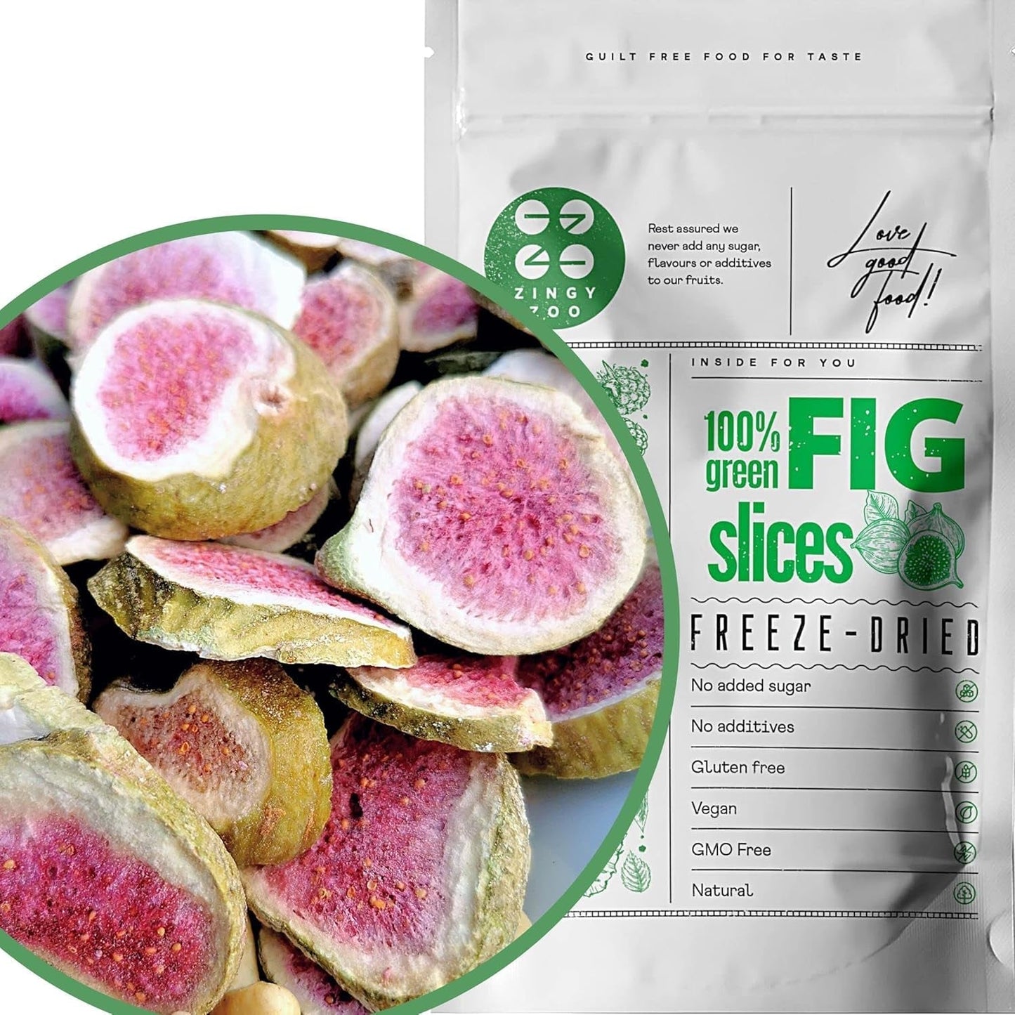 Higos liofilizados Higos secos 100% naturales | Sin azúcares añadidos Dulces liofilizados saludables | Frutas liofilizadas Higos liofilizados | ZingyZoo (100g) Naty Shop productos deshidratados 100 G (1 paquete)