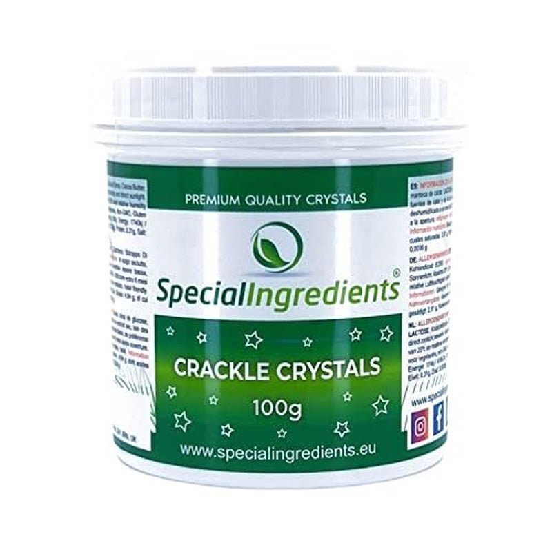 Ingredientes Especiales Cristales Crackle Crackle 500g La máxima calidad, sin OGM, ideal para tartas, dulces y helados Naty Shop Pasta de Azúcar 100G