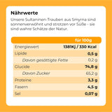 Pasas sultanas 1kg | Pasas de Esmirna | Pasas sultanas secas de Izmir | 100% de origen turco | Aperitivos de calidad | en Fibra dietética procedente de uvas pasas | Naty Shop productos deshidratados