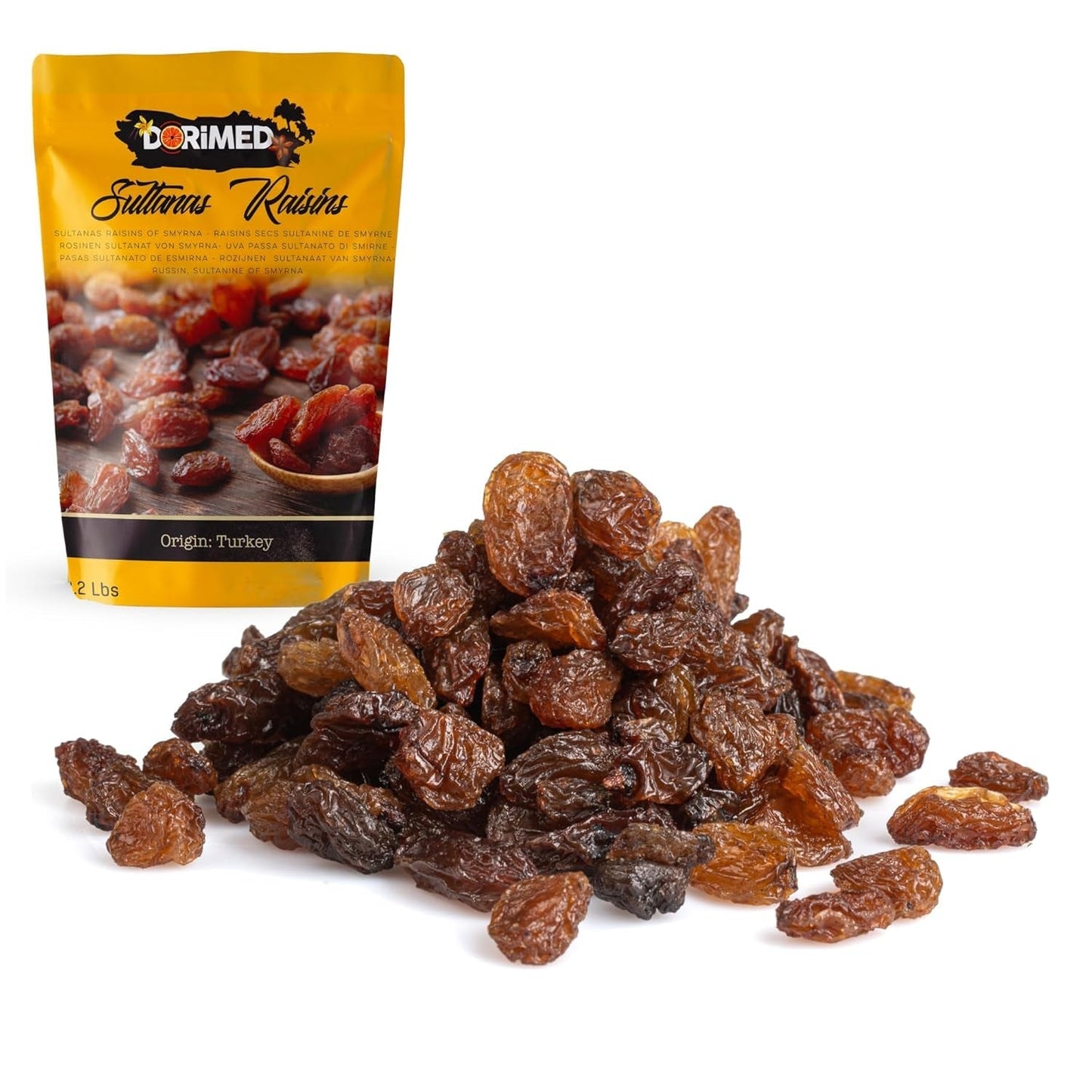 Pasas sultanas 1kg | Pasas de Esmirna | Pasas sultanas secas de Izmir | 100% de origen turco | Aperitivos de calidad | en Fibra dietética procedente de uvas pasas | Productos deshidratados Naty Shop Título predeterminado