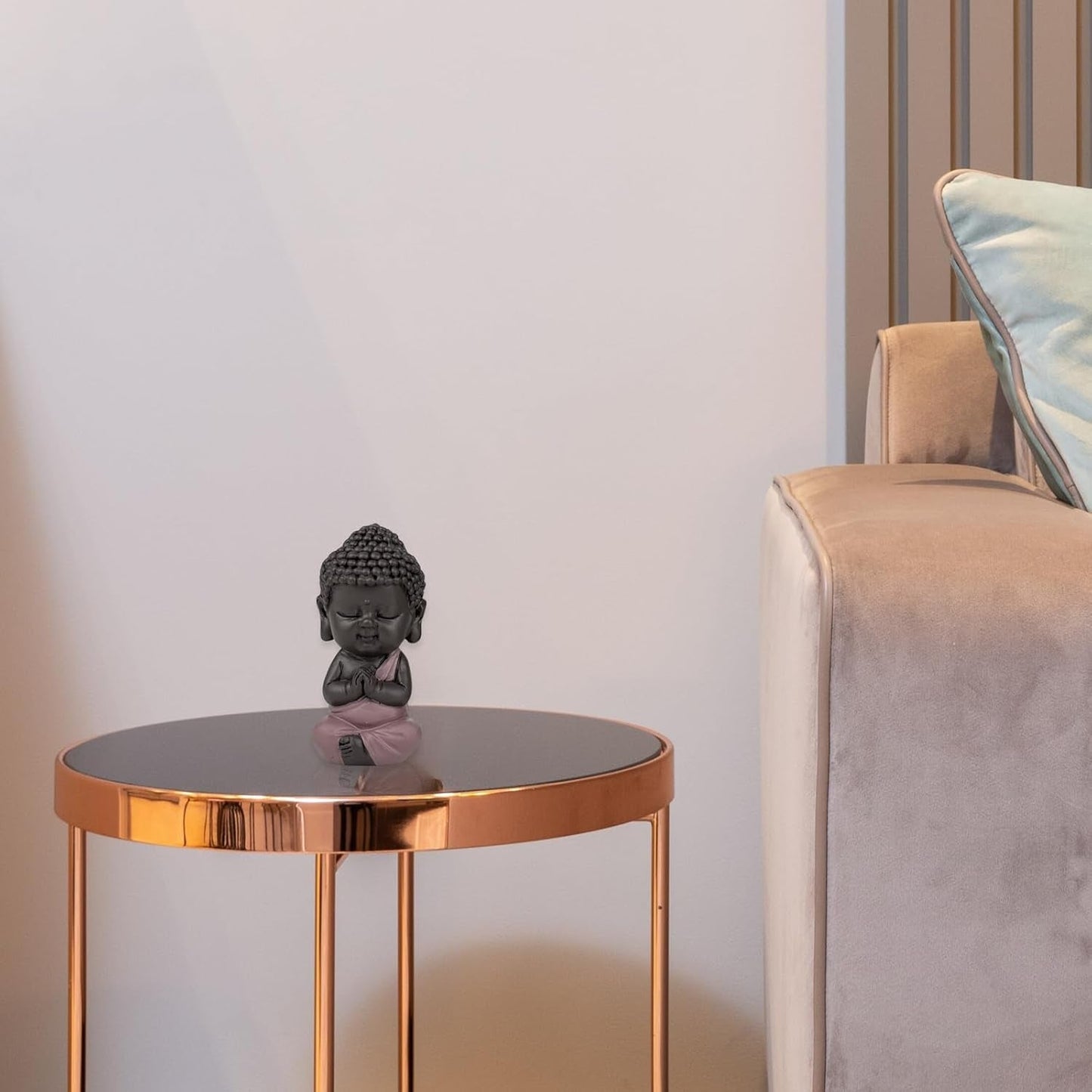 Figura Buda Bebé Toga Rosa - Figura inspiradora y alegre - Talismán positivo Concentración - Idea de regalo dulce y espiritual - Al. 7 cm - Estatuillas y esculturas Zen'Light Naty Shop