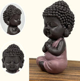 Figura Buda Bebé Toga Rosa - Figura inspiradora y alegre - Talismán positivo Concentración - Idea de regalo dulce y espiritual - Al. 7 cm - Estatuillas y esculturas Zen'Light Naty Shop