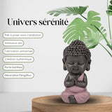Figura Buda Bebé Toga Rosa - Figura inspiradora y alegre - Talismán positivo Concentración - Idea de regalo dulce y espiritual - Al. 7 cm - Estatuillas y esculturas Zen'Light Naty Shop