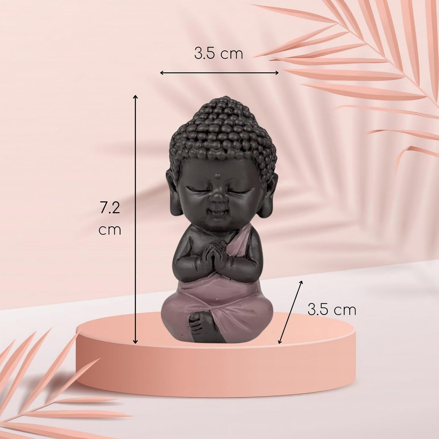 Figura Buda Bebé Toga Rosa - Figura inspiradora y alegre - Talismán positivo Concentración - Idea de regalo dulce y espiritual - Al. 7 cm - Estatuillas y esculturas Zen'Light Naty Shop