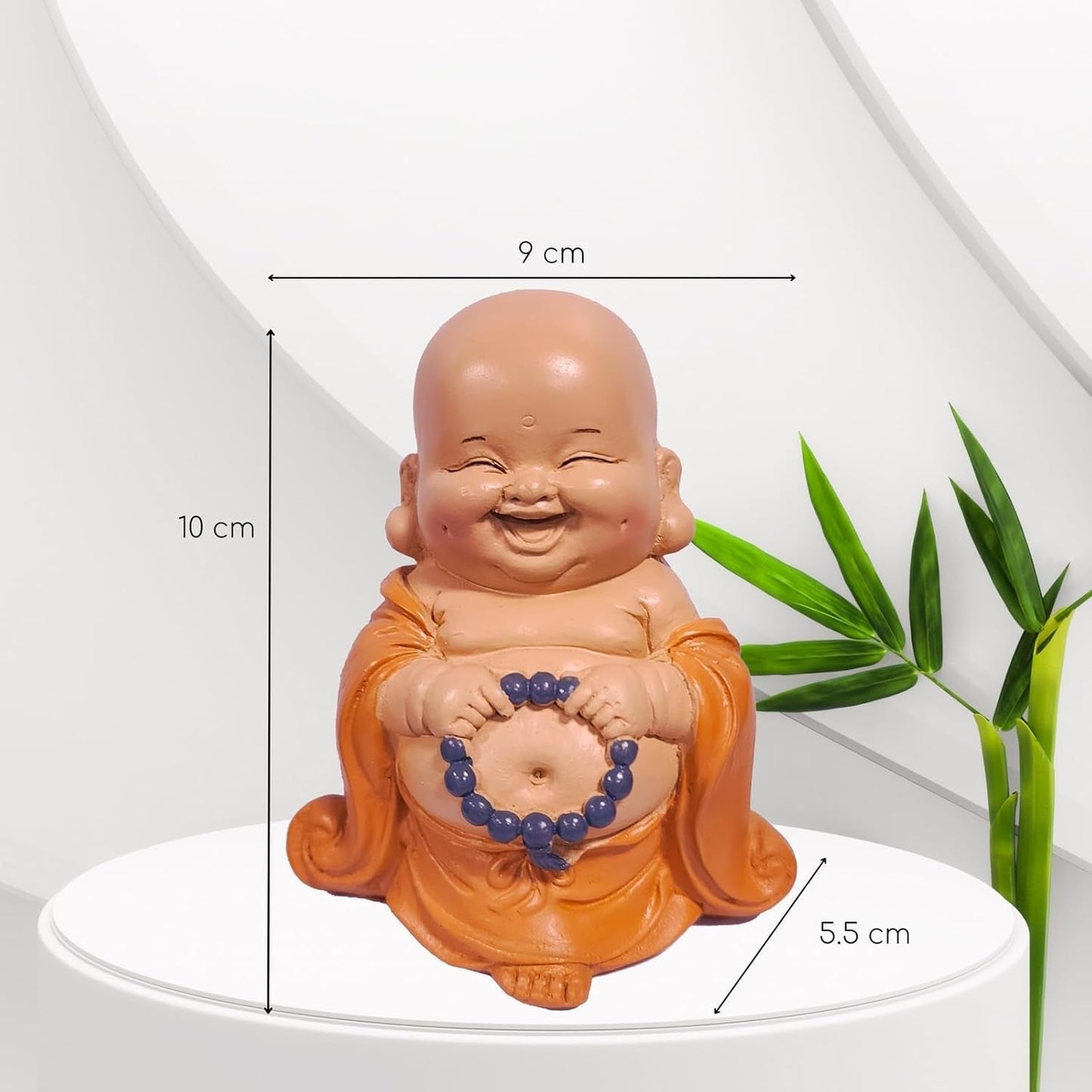 Estatua de Buda sonriente con rosario - Figura inspiradora y alegre - Talismán de la suerte lleno de positividad - Idea de regalo dulce y espiritual - -Al 10 cm - Estatuas y esculturas Zen'Light Naty Shop