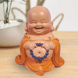 Estatua de Buda sonriente con rosario - Figura inspiradora y alegre - Talismán de la suerte lleno de positividad - Idea de regalo dulce y espiritual - -Al 10 cm - Estatuas y esculturas Zen'Light Naty Shop