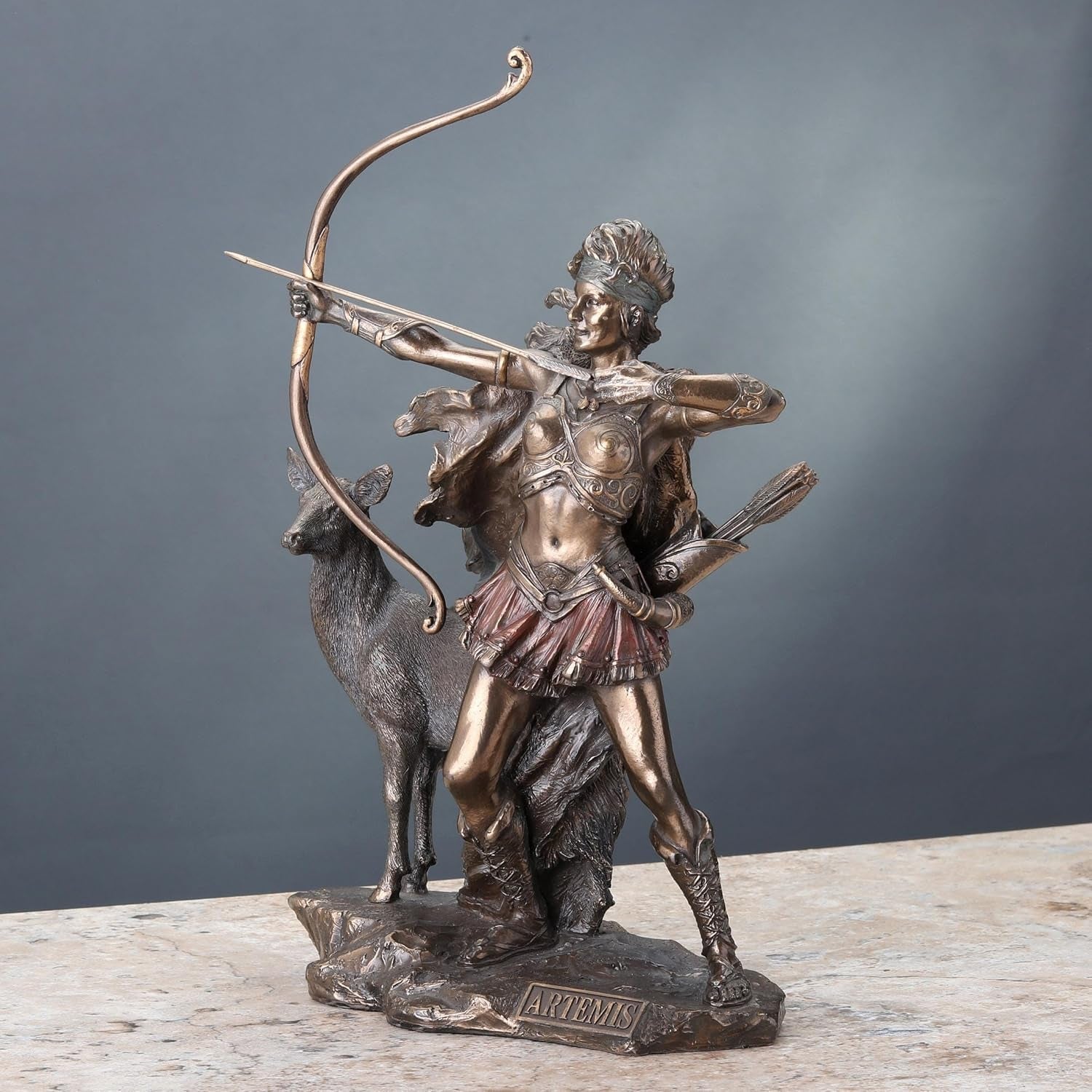 Estatua de bronce de la diosa de la caza y la naturaleza salvaje Naty Shop estatuillas y esculturas