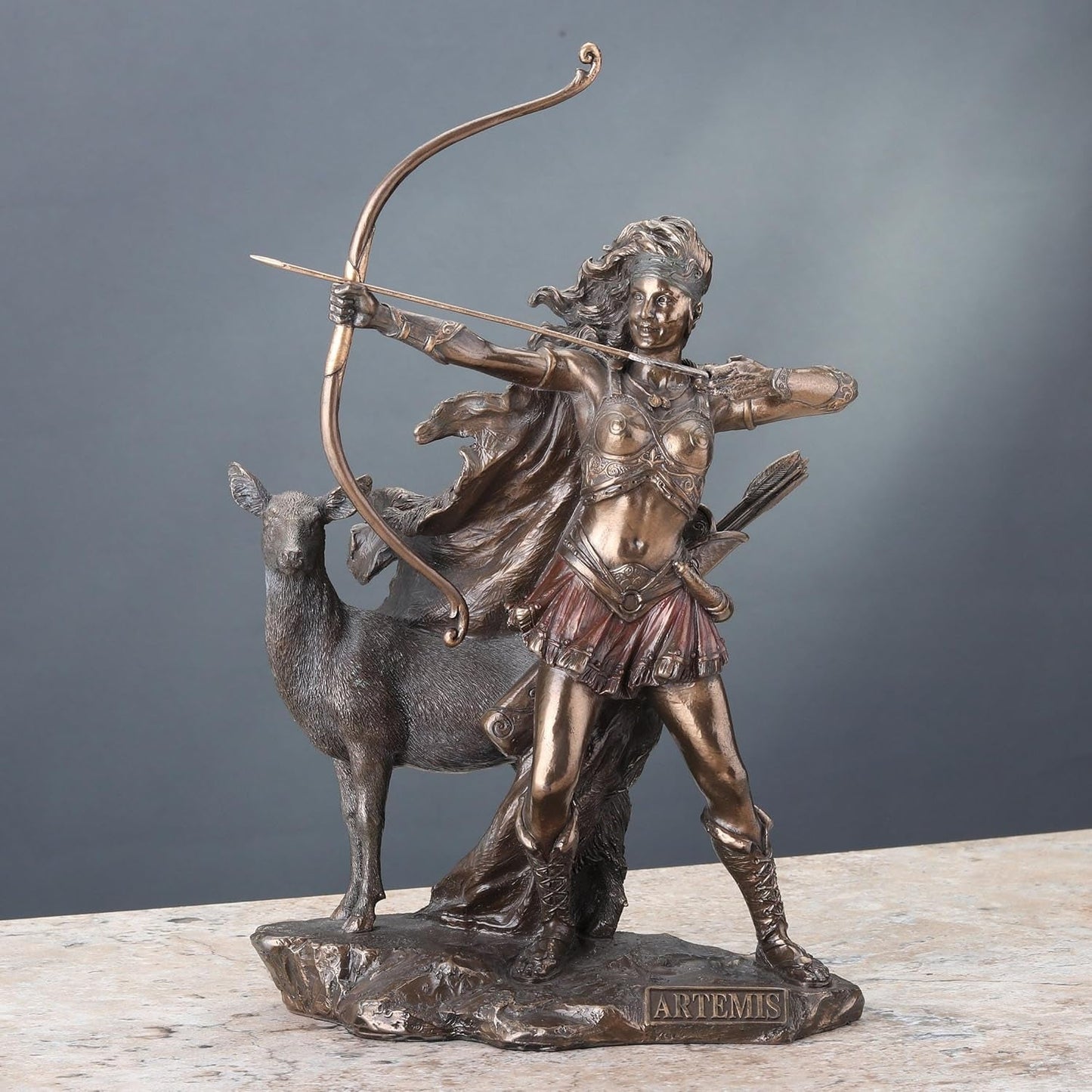 Estatua de bronce de la diosa de la caza y la naturaleza salvaje Naty Shop estatuillas y esculturas