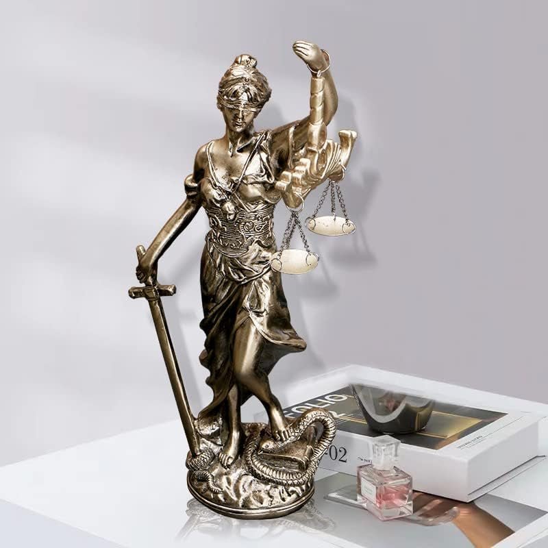 Estatua de la Dama de la Justicia Estatua de la Justicia de 30,5 cm Diosa de la Justicia Escultura de la Justicia Ángel grecorromano Estatuas ciegas de la Justicia para decoración Estatuillas y esculturas Naty Shop