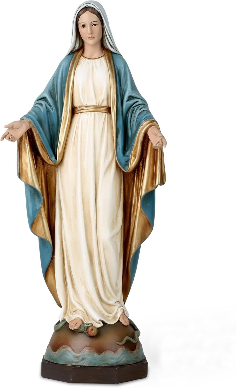 BC Estatua Católica de Nuestra Señora de Gracia Figura de Altar de la Virgen María Regalo Religioso para la Madre Católica Decoraciones para el Hogar 34,3 cm de Alto Pintado a Mano por Buildclassic (Elegant) Naty Shop Estatuas y Esculturas Elegante 14 pulgadas de Alto