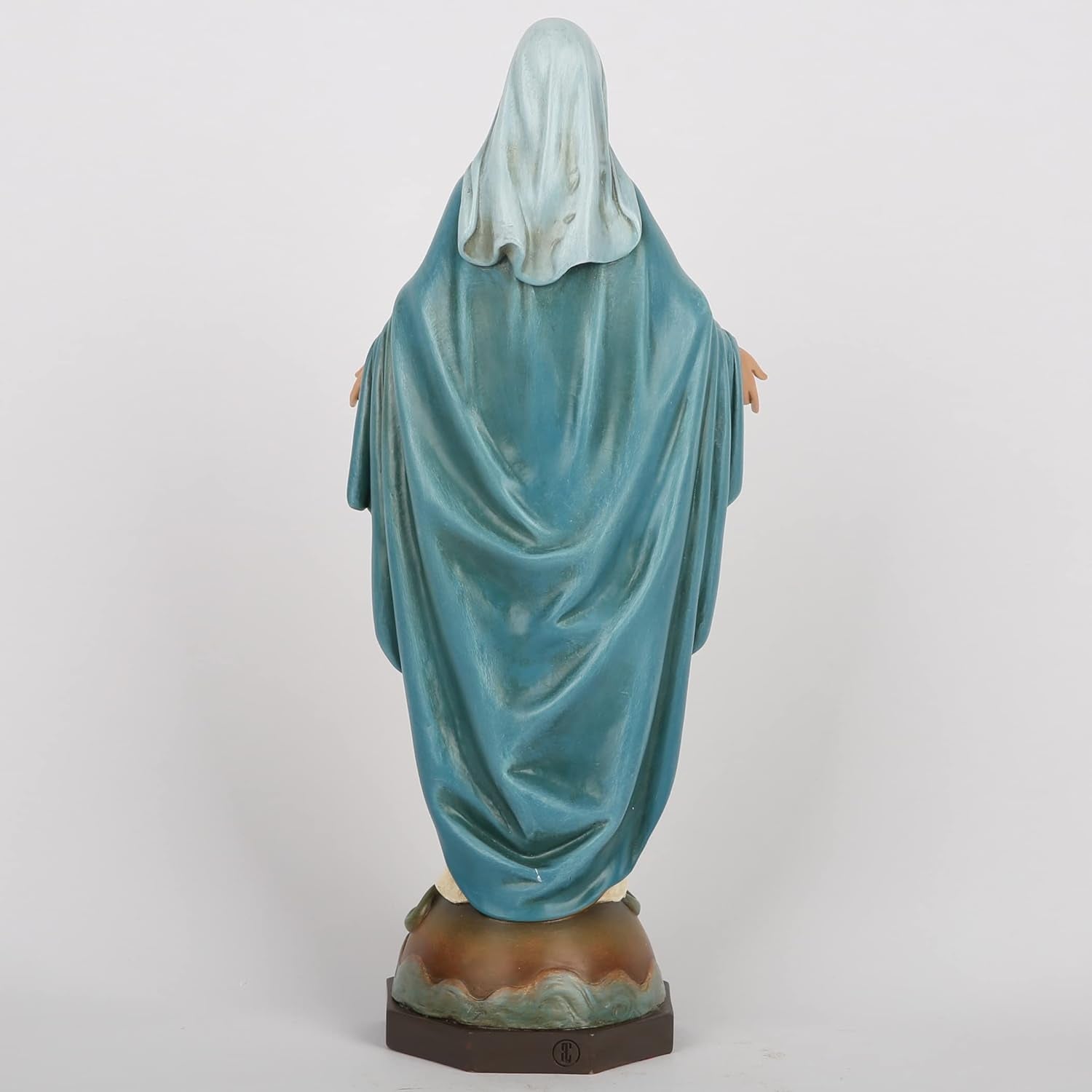 BC Estatua católica de Nuestra Señora de Gracia Figura de altar de la Virgen María Regalo religioso para la madre Decoraciones católicas para el hogar 34,3 cm de altura Pintado a mano por Buildclassic (Elegant) Naty Shop Estatuas y esculturas