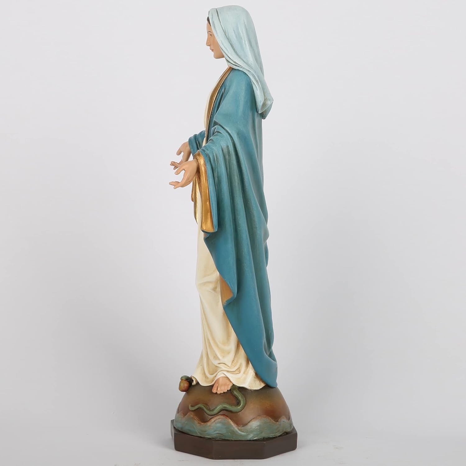 BC Estatua católica de Nuestra Señora de Gracia Figura de altar de la Virgen María Regalo religioso para la madre Decoraciones católicas para el hogar 34,3 cm de altura Pintado a mano por Buildclassic (Elegant) Naty Shop Estatuas y esculturas