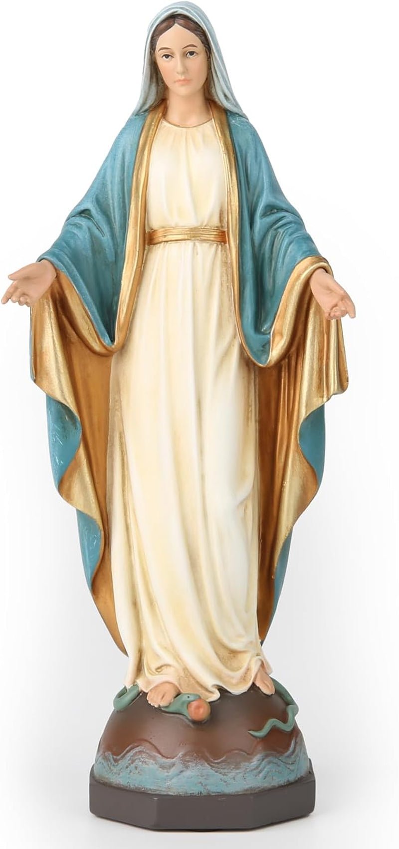 BC Estatua Católica de Nuestra Señora de Gracia Figura de Altar de la Virgen María Regalo Religioso para la Madre Católica Decoraciones para el Hogar 34,3 cm de Alto Pintado a Mano por Buildclassic (Elegant) Naty Shop Estatuas y Esculturas Elegante 7 pulgadas de alto