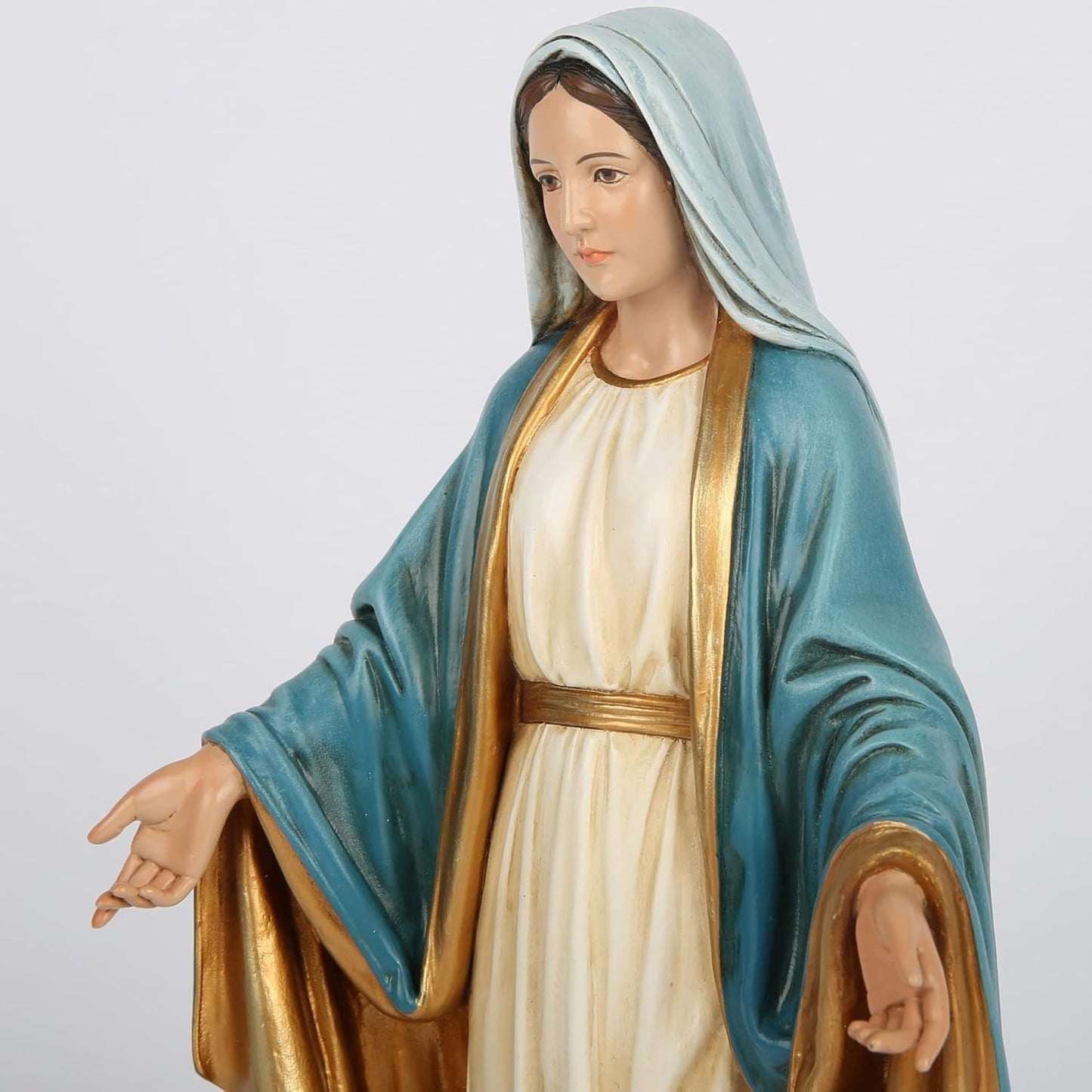 BC Estatua católica de Nuestra Señora de Gracia Figura de altar de la Virgen María Regalo religioso para la madre Decoraciones católicas para el hogar 34,3 cm de altura Pintado a mano por Buildclassic (Elegant) Naty Shop Estatuas y esculturas