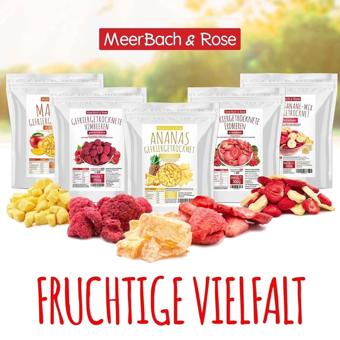 Mix fresa-plátano 200g - fresas liofilizadas y plátano liofilizado como delicioso snack en bolsa Productos deshidratados Naty Shop
