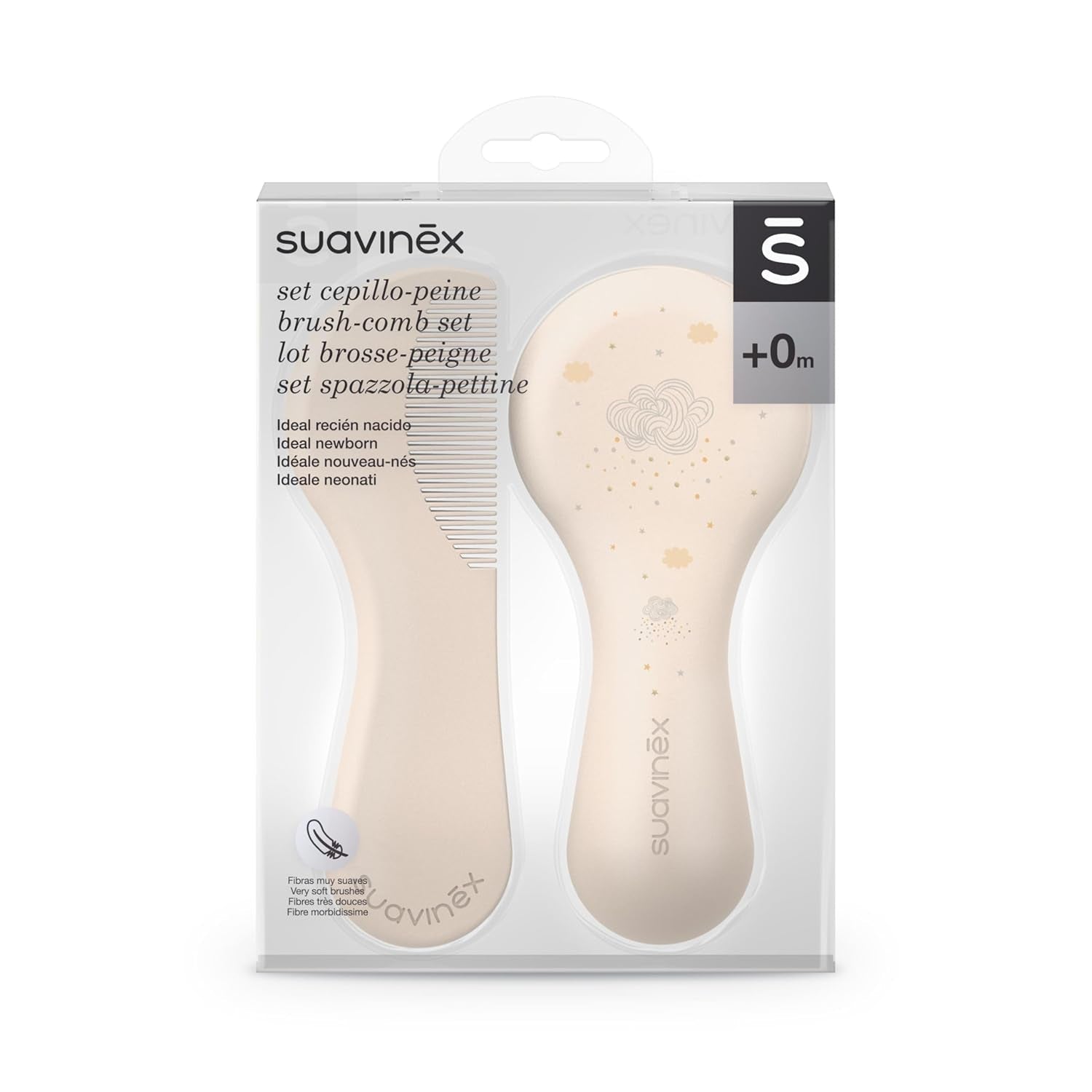 Suavinex 3162385 Peine con cepillo, blanco Infantil - Baño y Cuidado de la piel Naty Shop