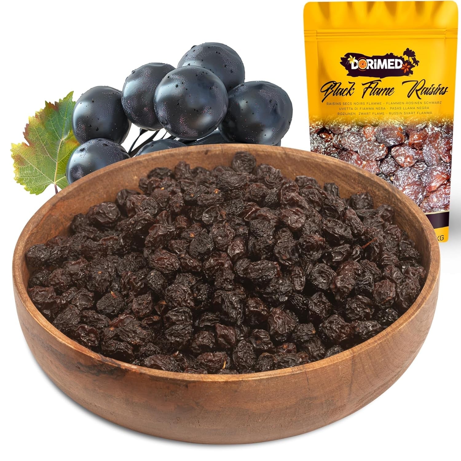 Pasas negras moradas 1 kg | Uvas pasas | Sin semillas y sin azúcar | productos sin ingeniería genética | Apto para vegetarianos y veganos | Ideal para combinar con chocolate Productos deshidratados Naty Shop Título predeterminado