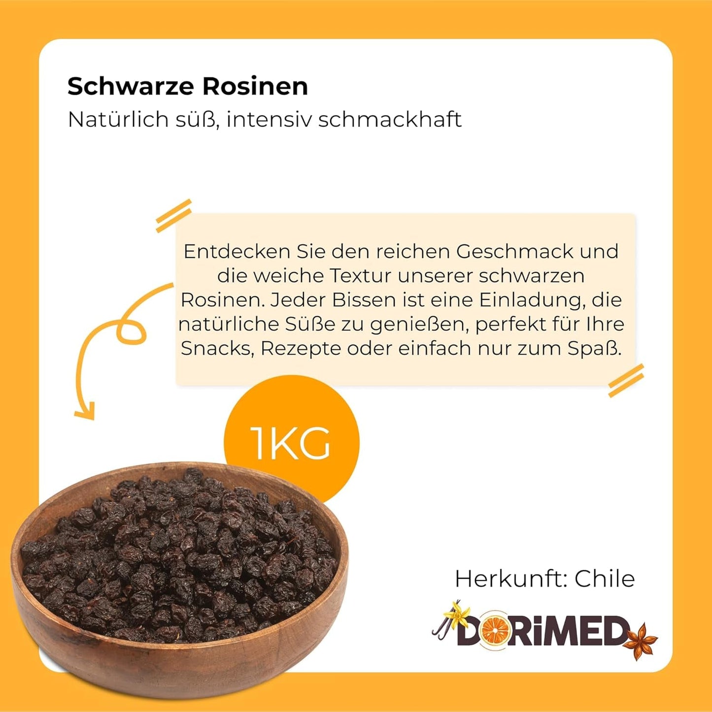 Pasas negras moradas 1 kg | Uvas pasas | Sin semillas y sin azúcar | productos sin ingeniería genética | Apto para vegetarianos y veganos | Ideal para combinar con chocolate y productos deshidratados de Naty Shop.