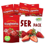 Fresas liofilizadas de verano - pack de 5 - sin azúcar, 100% naturales, deliciosos snacks crujientes para niños y mayores, ideal para cereales y luncheras (55g) Productos deshidratados Naty Shop Pack de 5 Fresas