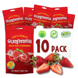 Fresas liofilizadas de verano - pack de 5 - sin azúcar, 100% naturales, deliciosos snacks crujientes para niños y mayores, ideal para cereales y luncheras (55g) Productos deshidratados Naty Shop Pack de 10 Fresas