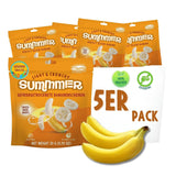 Fresas liofilizadas de verano - pack de 5 - sin azúcar, 100% naturales, deliciosos snacks crujientes para niños y mayores, ideales para cereales y luncheras (55g) Productos deshidratados Naty Shop Pack de 5 Plátano