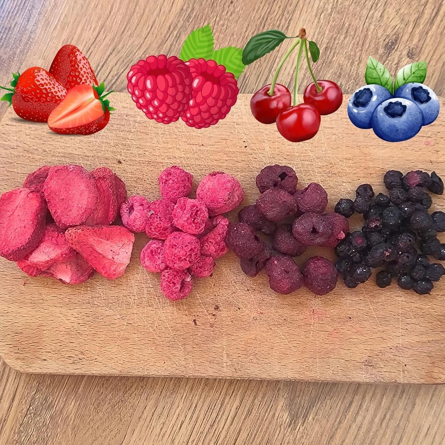 Mezcla de frutas liofilizadas Super Berries | XL 300g Frutos secos sin azúcar | Frutos secos | Frutos secos Liofilizados Fresas Frambuesas Arándanos Liofilizados ZingyZoo Productos deshidratados Naty Shop