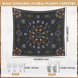 Tapiz 130 130mx150m fases de la luna lienzo flores Hogar - Accesorios y Decoración Naty Shop