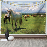 Tapiz abakuhaus Wanderlust mundo animal mapa dibujos Hogar - Accesorios y Decoración Naty Shop Saludos blanco 230L X 140B Cm