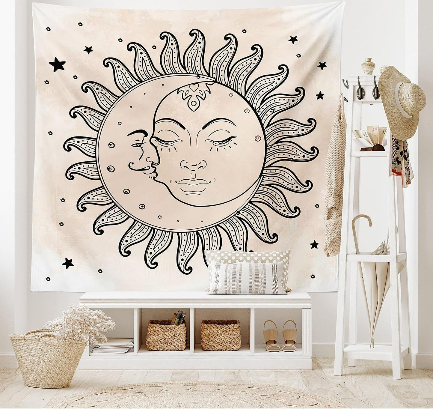 Tapiz abakuhaus Wanderlust mundo animal mapa dibujos Hogar - Accesorios y Decoración Naty Shop Gris Antracita Tostado 230L X 140B Cm