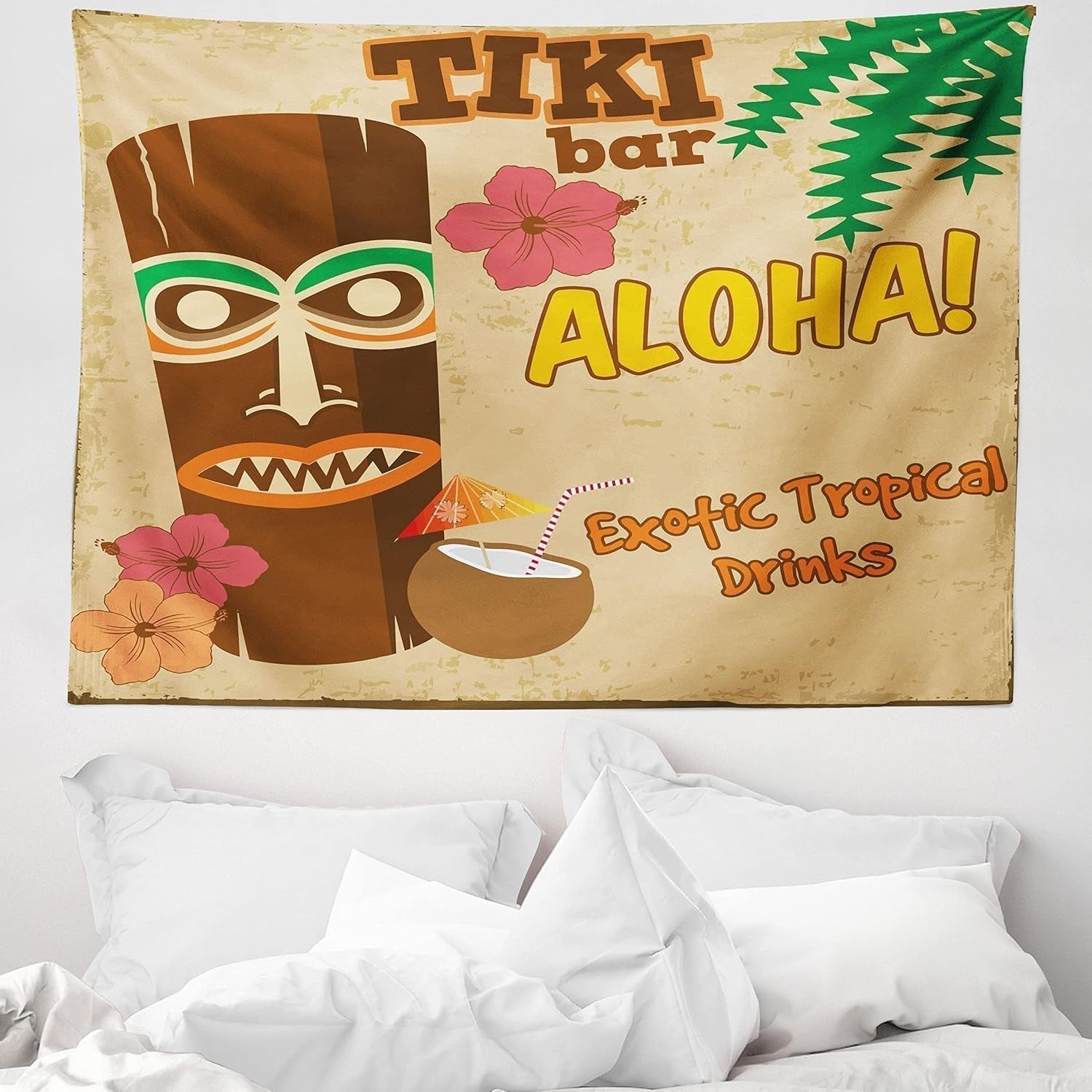 Tapiz abakuhaus pasión por los viajes animales mapa del mundo dibujos Hogar - Accesorios y Decoración Naty Shop Crema Marrón 150L X 110B Cm