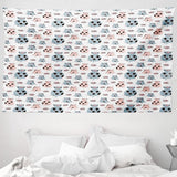 Tapiz abakuhaus Wanderlust mapa animal del mundo de dibujos animados - Naty Shop