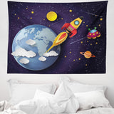 Tapiz abakuhaus Wanderlust mapa animal del mundo de dibujos animados - Naty Shop