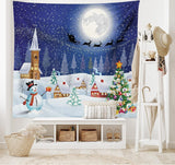 Tapiz abakuhaus Wanderlust mundo animal mapa dibujos Hogar - Accesorios y Decoración Naty Shop Azul Blanco 150L X 110B Cm