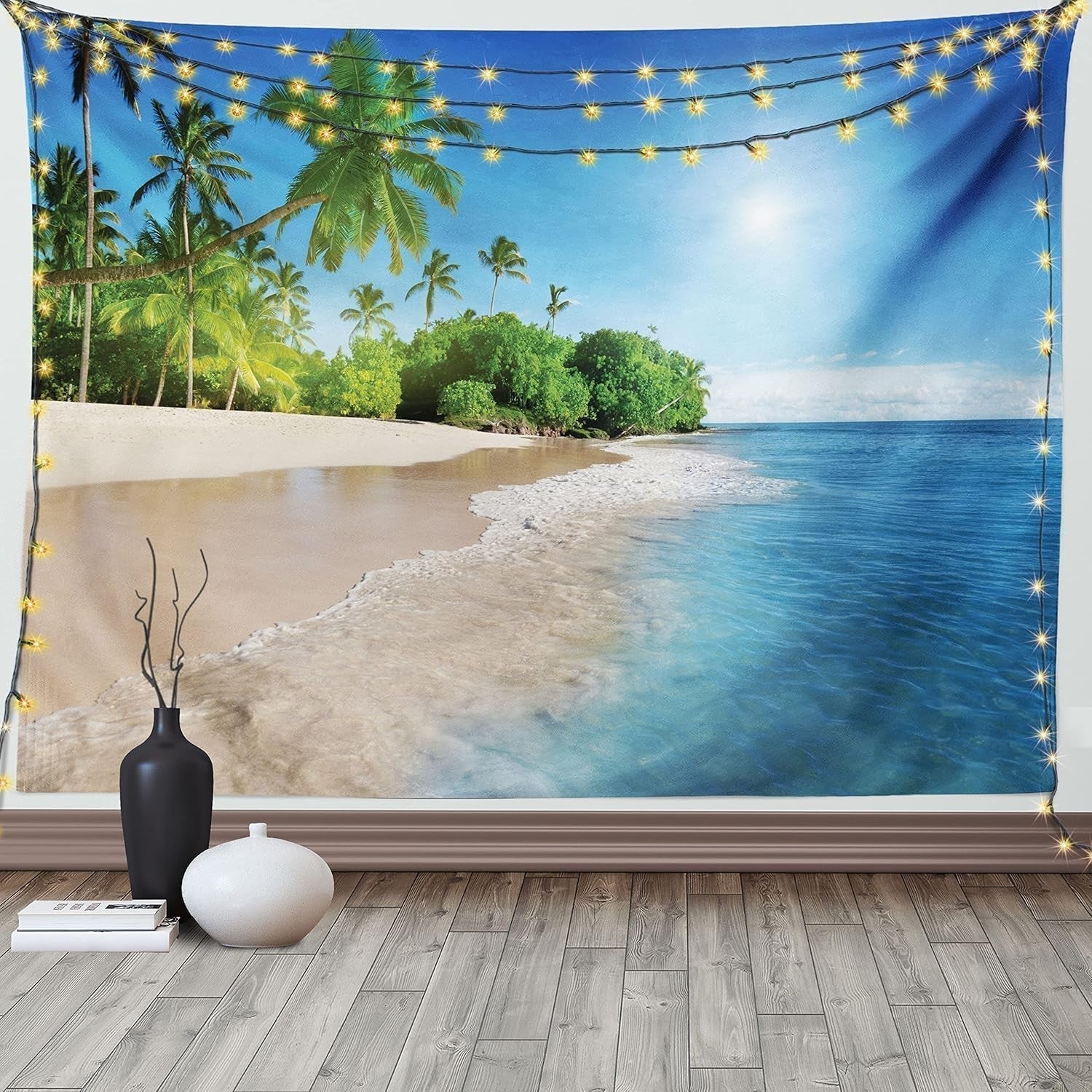 Tapiz abakuhaus Wanderlust mundo animal mapa dibujos Hogar - Accesorios y Decoración Naty Shop Azul Verde 230L X 140B Cm